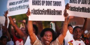 Protesters in St. Louis continue the lie of "Hands up, don't shoot" over the death of Michael Brown