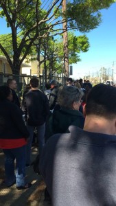 Awaiting Ted: Hundreds of patriots patiently waiting in line and not SKIPPING the line unlike illegals and/or Democrats.