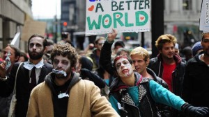 Some super-serious clowns (?) cum Occupy Wall Street protesters evidently protesting bathing