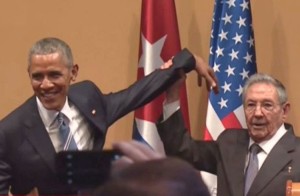 Obama and Raul Castro. This picture almost makes it all worth it.